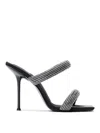 Alexander Wang Stiletto Sandals With Crystal Embellishments In Black