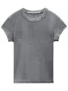 Alexander Wang Crystal Hotfix Logo Cotton Baby T-shirt Clothing In Gray