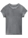 Alexander Wang Crystal Hotfix Logo Cotton Baby T-shirt Clothing In Gray