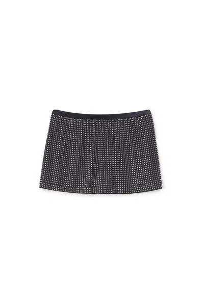 Alexander Wang Crystal Hotfix Mid-rise Mini Skort In Multi