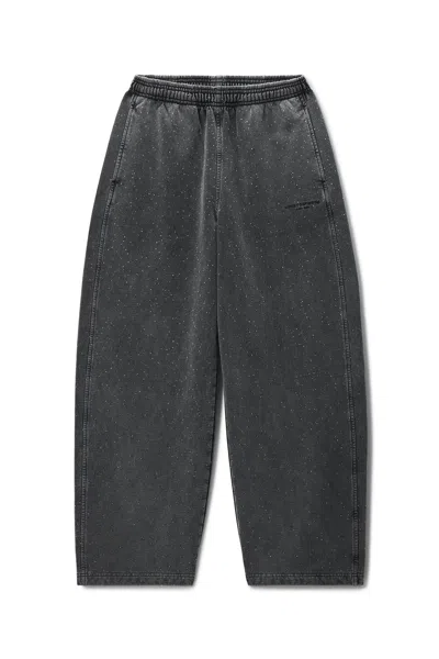 Alexander Wang Crystal Hotfix Mid-rise Oversized Sweatpant Washed Asphalt