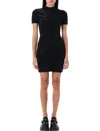Alexander Wang Crystal Hotfix Minidress In Black
