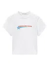 Alexander Wang Crystal Hotfix Star Jersey T-shirt In White