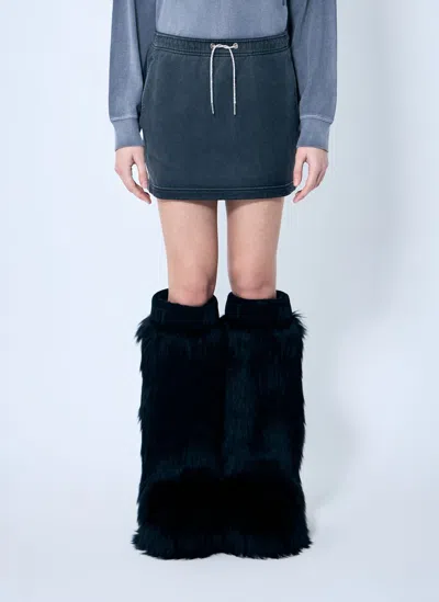 Alexander Wang Crystal Hotfix Tube Skirt In Gray