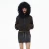 Alexander Wang Crystal Hotfix Tube Skirt In Organic Cotton Terry In Washed Caviar