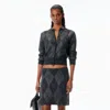 Alexander Wang Crystal Hotfix Wool-blend Argyle Cardigan In Gray