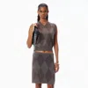 Alexander Wang Crystal Hotfix Wool-blend Argyle Vest In Brown