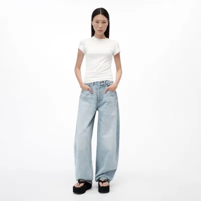 Alexander Wang Crystal Logo Pocket Blow Up Jean