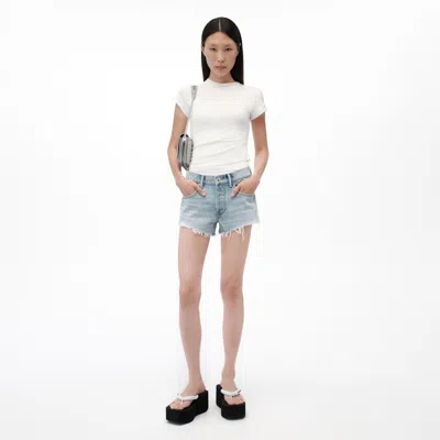 ALEXANDER WANG CRYSTAL LOGO POCKET RELAXED SHORT