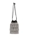 Alexander Wang Crystal-mesh Bucket Bag In Black