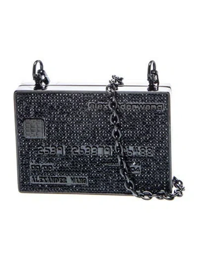 Pre-owned Alexander Wang Crystal Minaudière In Black