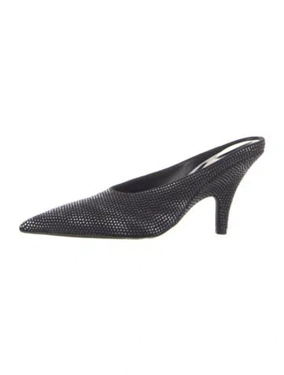 Pre-owned Alexander Wang Crystal Patterned Mules In Blue