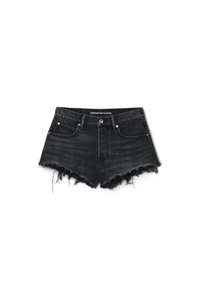Alexander Wang Crystal Pocket Relaxed Short Grey Aged In Black