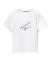 Alexander Wang Crew Neck Embellished Short Sleeves In White