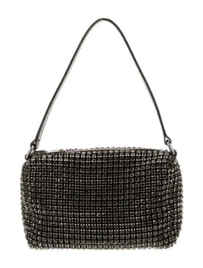 Pre-owned Alexander Wang Crystal Shoulder Bag In Black