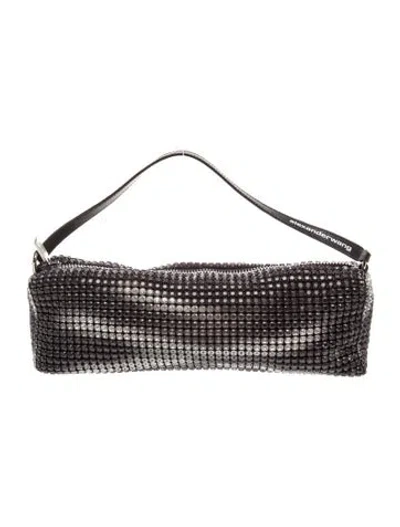 Pre-owned Alexander Wang Crystal Top Handle Bag In Black