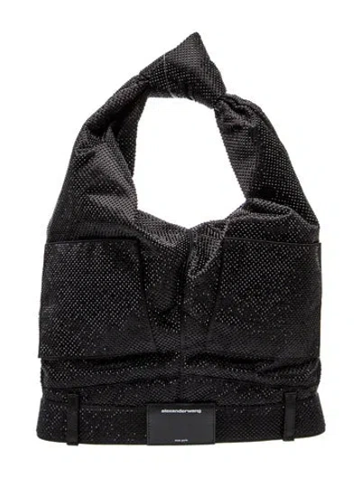 Pre-owned Alexander Wang Crystal Top Handle Bag In Black