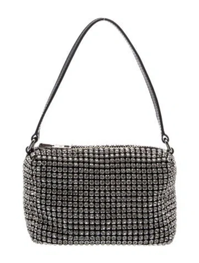 Pre-owned Alexander Wang Crystal Top Handle Bag In Black/silver