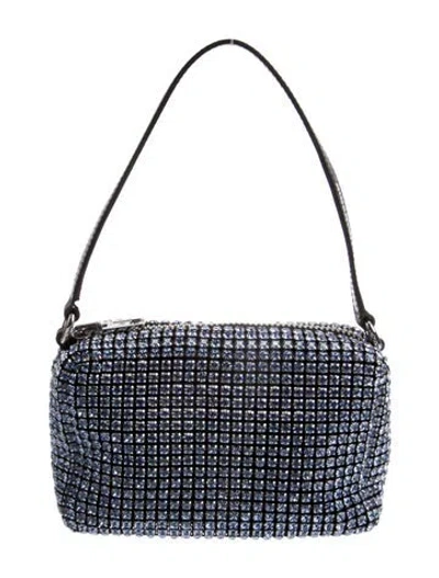 Pre-owned Alexander Wang Crystal Top Handle Bag In Blue