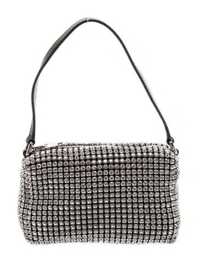 Pre-owned Alexander Wang Crystal Top Handle Bag In Silver