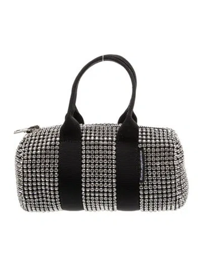 Pre-owned Alexander Wang Crystal Top Handle Bag In Silver