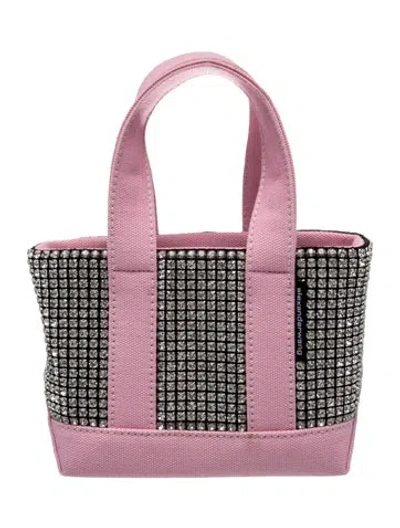 Pre-owned Alexander Wang Crystal Top Handle Bag W/ Tags In Pink