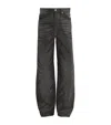 Alexander Wang Crystal Wide-leg Jeans In Black