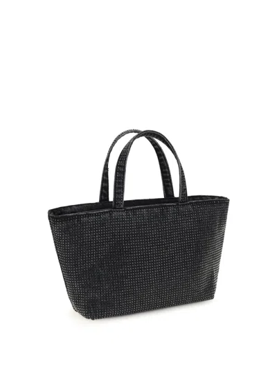 Alexander Wang Crystal-embellished Cotton Tote Bag In Grey