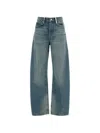 Alexander Wang Crystal-embellished Float Jeans In Blue