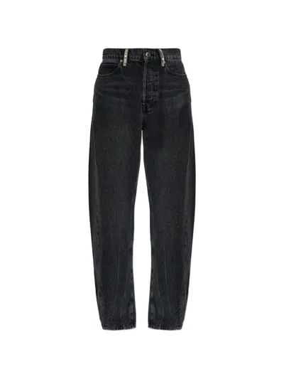 Alexander Wang Crystal-embellished Jeans In Black