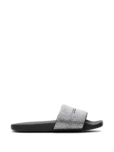 Alexander Wang Crystal-embellished Sandals In Silver