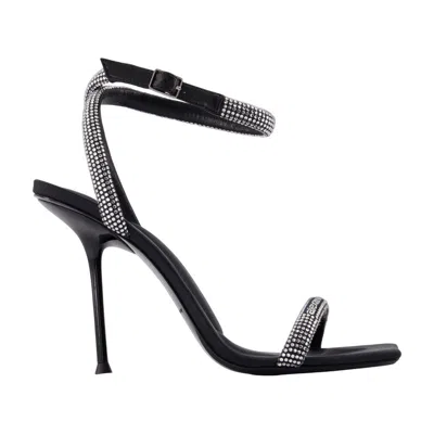 Alexander Wang Crystal-embellished Stiletto Sandal In Black