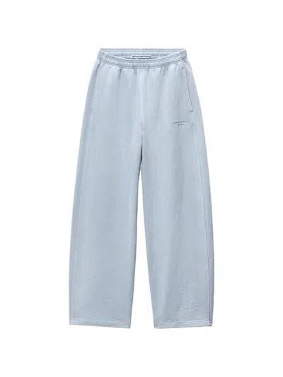 Alexander Wang Crystal-embellished Track Pants In Blue