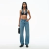ALEXANDER WANG CURVED MID RISE JEAN IN DENIM