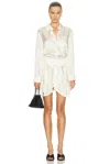 Alexander Wang Cut Off Double Shirt Dress In Neutral