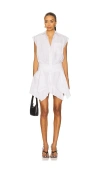 Alexander Wang Cutoff Double Cotton Poplin Shirtdress In White