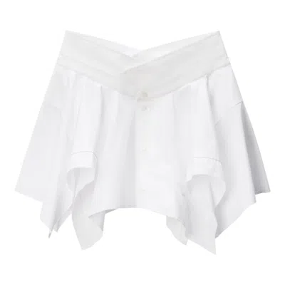 Alexander Wang Cut Off Skirt In White