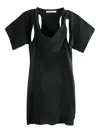 Alexander Wang Cut-out Draped Mini Dress In Black