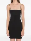 Alexander Wang Mini Dress With Contrasting Crystal In Black