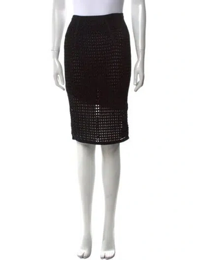 Pre-owned Alexander Wang Cutout Accent Knee-length Skirt In Black