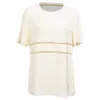 Alexander Wang Cutout Crepe Top In Ivory Silk In White