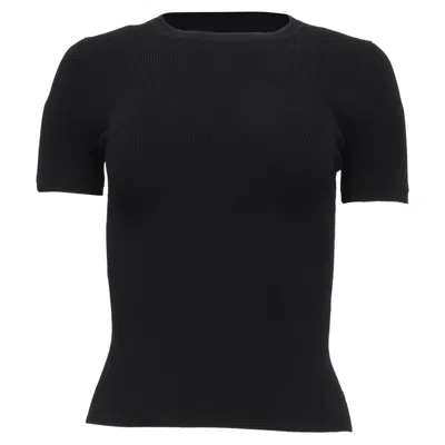 Pre-owned Alexander Wang Cutout Knitted Top In Black Viscose