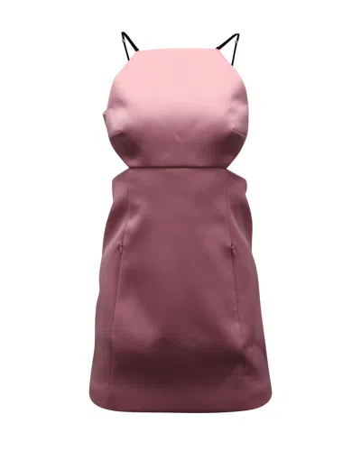 Alexander Wang Cutout Mini Dress With Charms In Light Pink Polyester In Multi