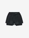 Alexander Wang Logo Waistband Shorts With Layered Design