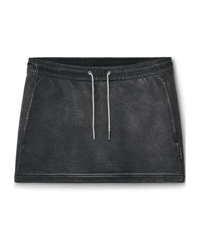 Alexander Wang Mini Skirt With Crystals In Black