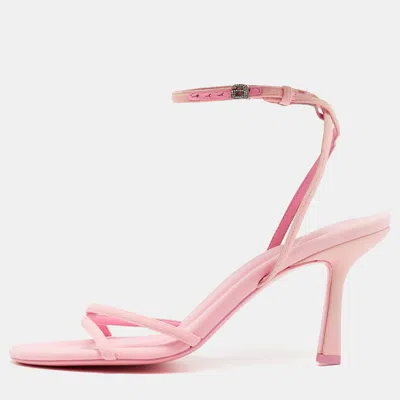 Pre-owned Alexander Wang Dahlia Size 39 Pink Neoprene Ankle Strap Sandals