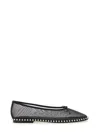 Alexander Wang Lina Studded Mesh Ballet Flats In Black