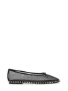 Alexander Wang Lina Studded Mesh Ballet Flats In Black
