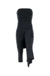 Alexander Wang Vintage Effect Stretch Jumpsuit With Knot Detail In Grey