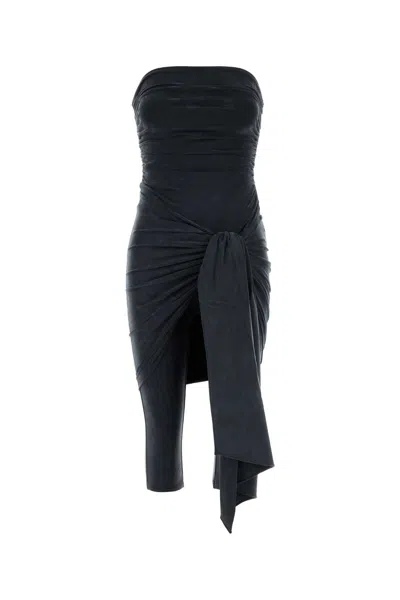 ALEXANDER WANG DARK GREY STRETCH LYOCELL JUMPSUIT